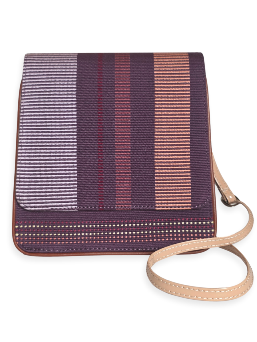 Handwoven KUSKAYA Crossbody Handbag Purple - QintiPeru.com