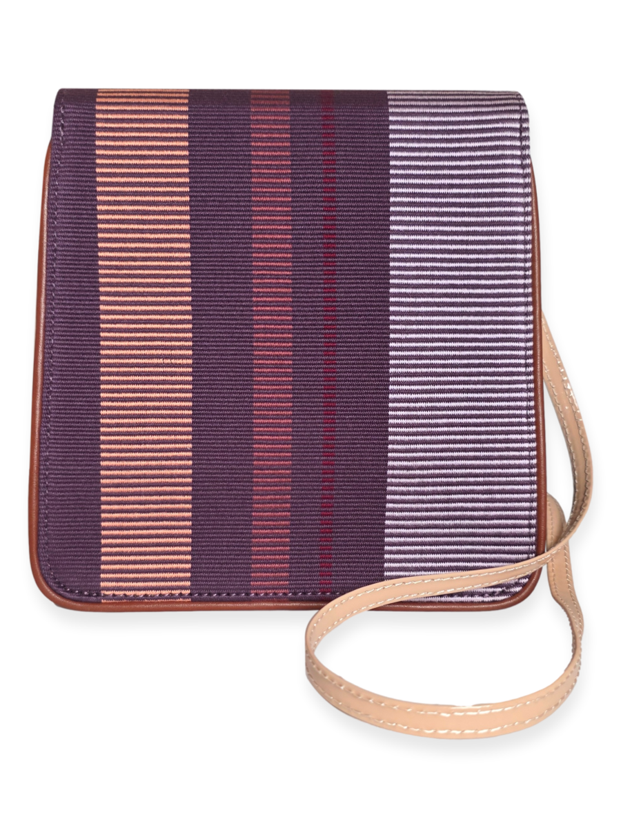 Handwoven KUSKAYA Crossbody Handbag Purple - QintiPeru.com