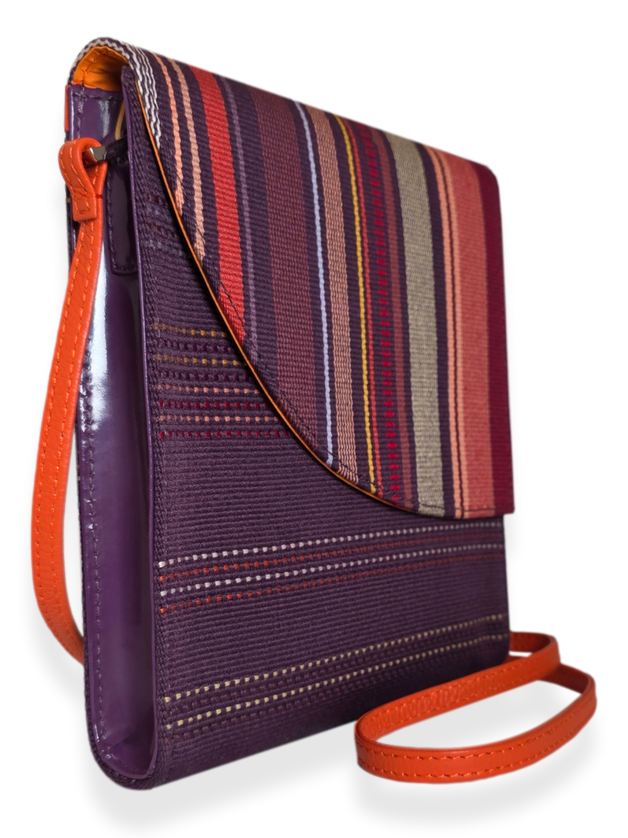 Handwoven KUSKAYA Crossbody Handbag Purple - QintiPeru.com