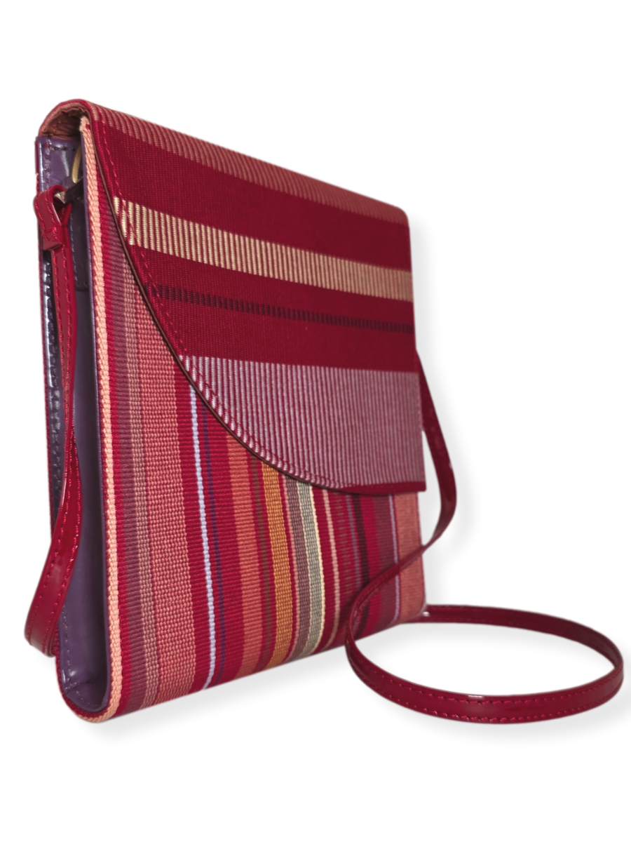 Handwoven KUSKAYA Crossbody Handbag Reds - QintiPeru.com