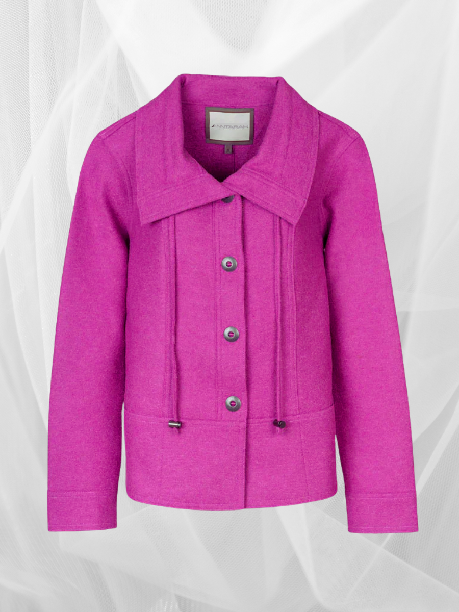 Baby Alpaca Jeanne jacket in lilac - QINTI The Peruvian Shop