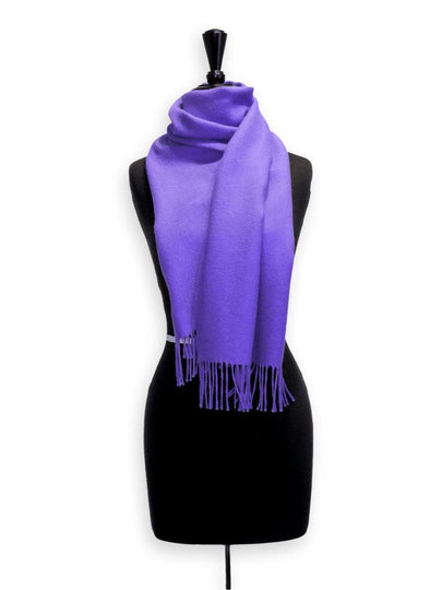 100% Baby Alpaca Scarf - Brights Periwinkle Blue - Qinti - The Peruvian Shop