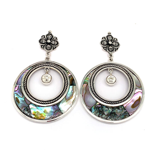 Sterling Silver & Abalone shello Earrings at QintiPeru.com