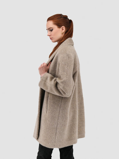 Suri Alpaca Swing Coat - Qinti - The Peruvian Shop