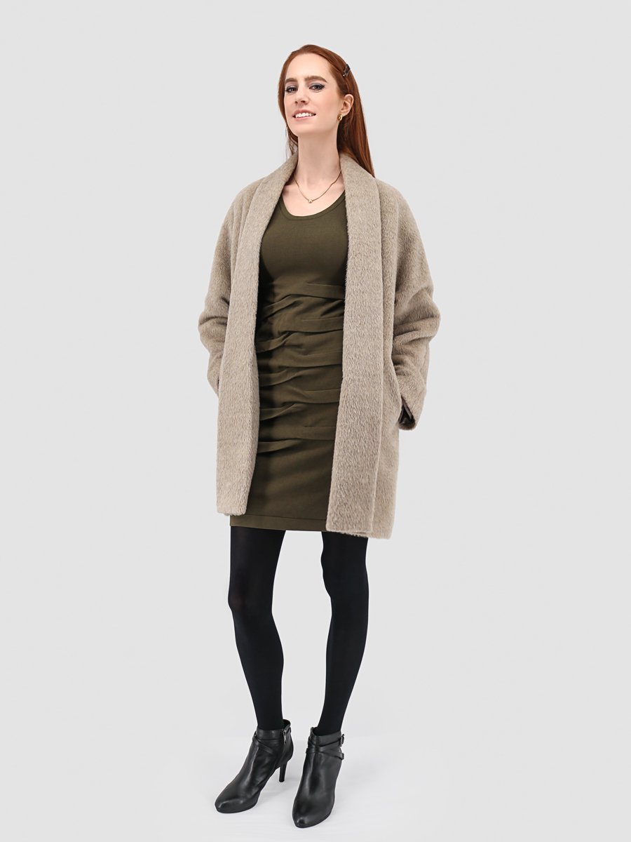 Suri Alpaca Swing Coat - Qinti - The Peruvian Shop