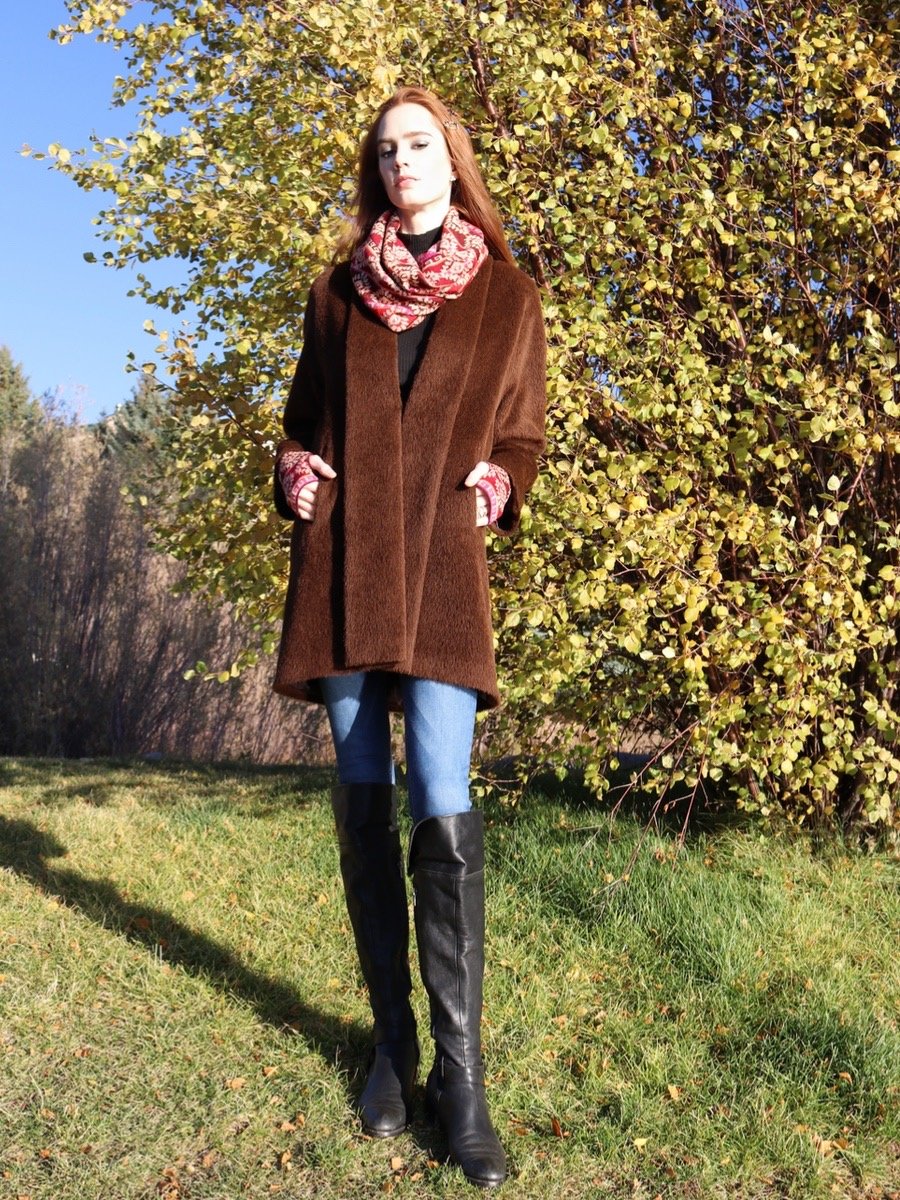 Suri Alpaca Swing Coat - Qinti - The Peruvian Shop