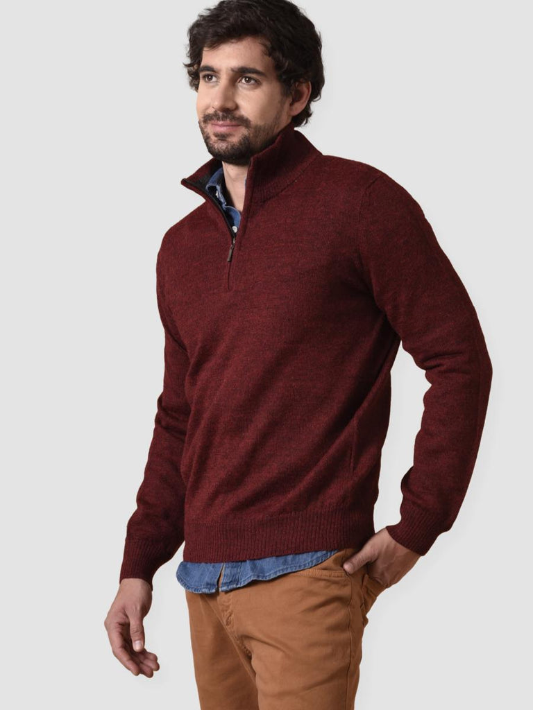 Men's Solid Color Half Zip Sweater – Northwoods Alpacas